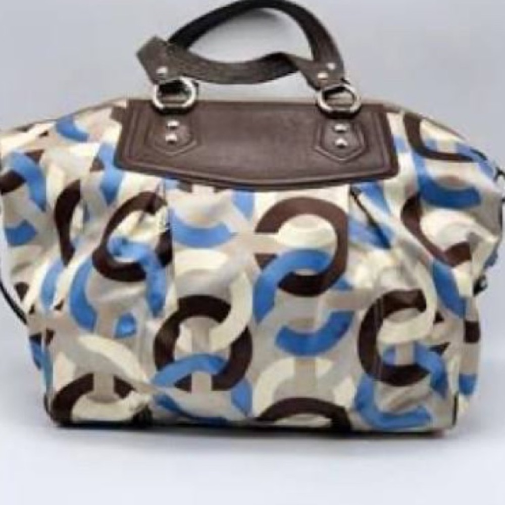 Coach Madison Graphic OP Claire Chain Link Bag
